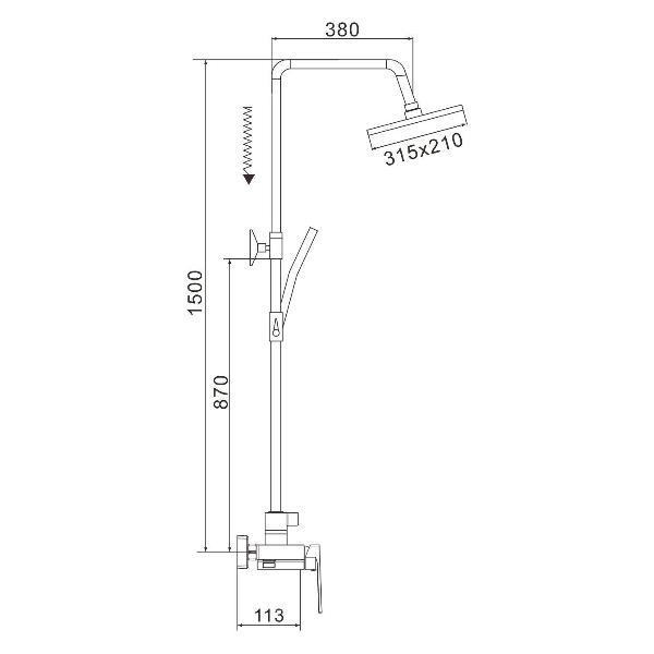 Изображение товара Душевая система Rose R1836-6