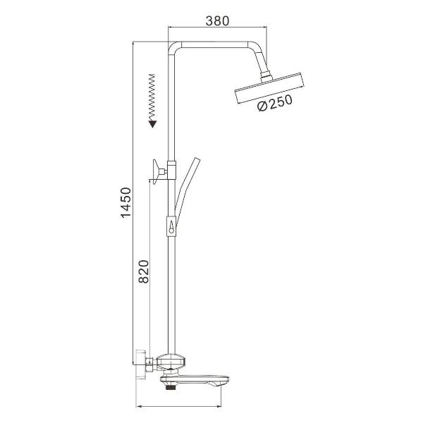 Изображение товара Душевая система Rose R3936