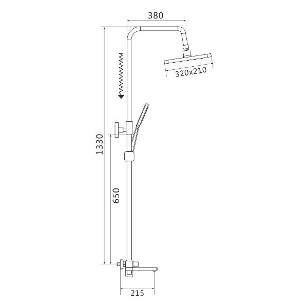 Изображение товара Душевая система Raffine F3699T
