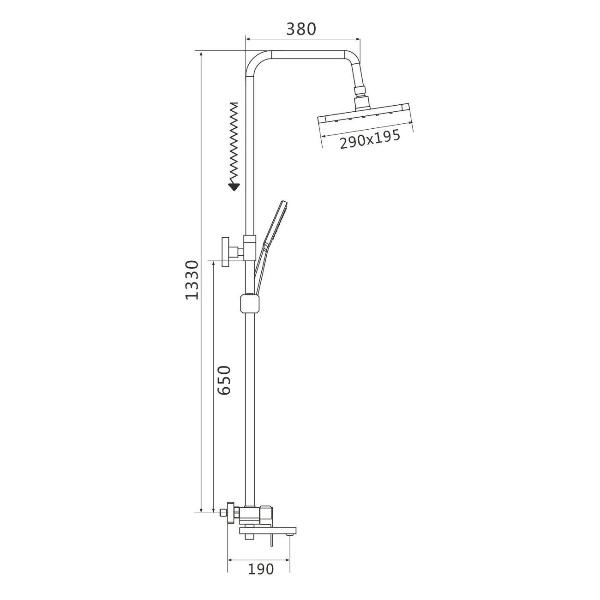 Изображение товара Душевая система Raffine F3696