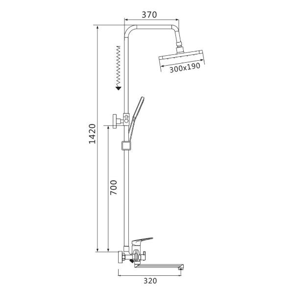 Изображение товара Душевая система Raffine F3685
