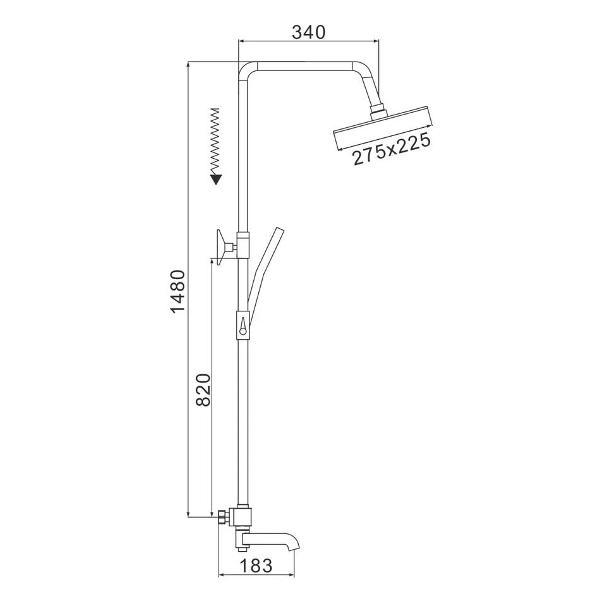 Изображение товара Душевая система Rose R3536