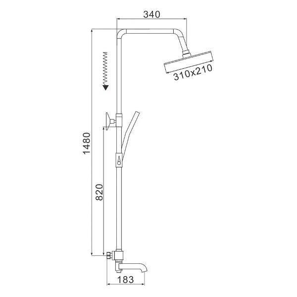 Изображение товара Душевая система Rose R3536H