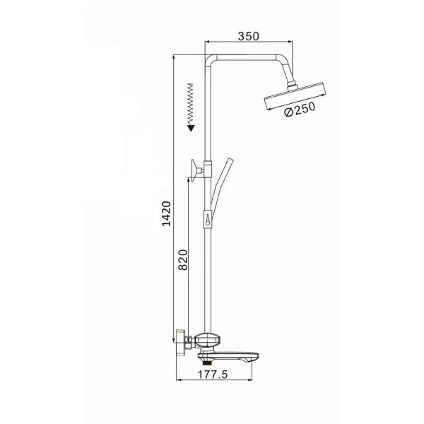 Изображение товара Душевая система Rose R3996T