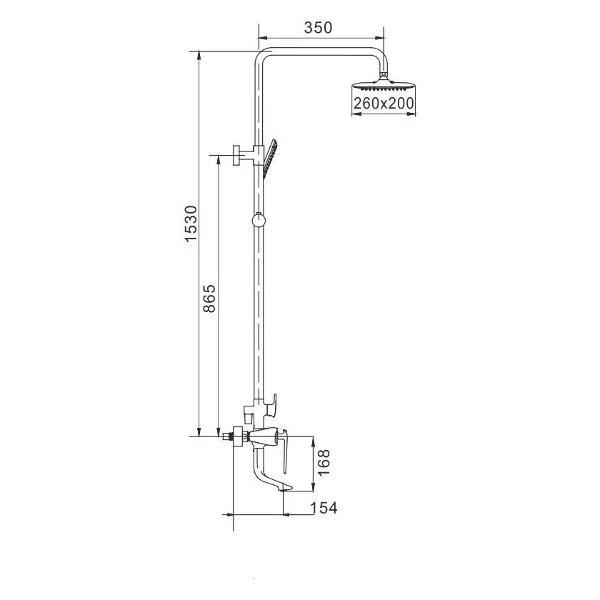 Изображение товара Душевая система Rose R1336