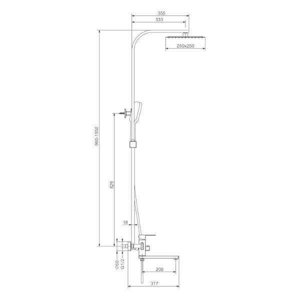Изображение товара Душевая система Prohanss P30.24.05