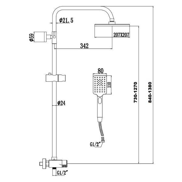 Изображение товара Душевая система Savol S-601144