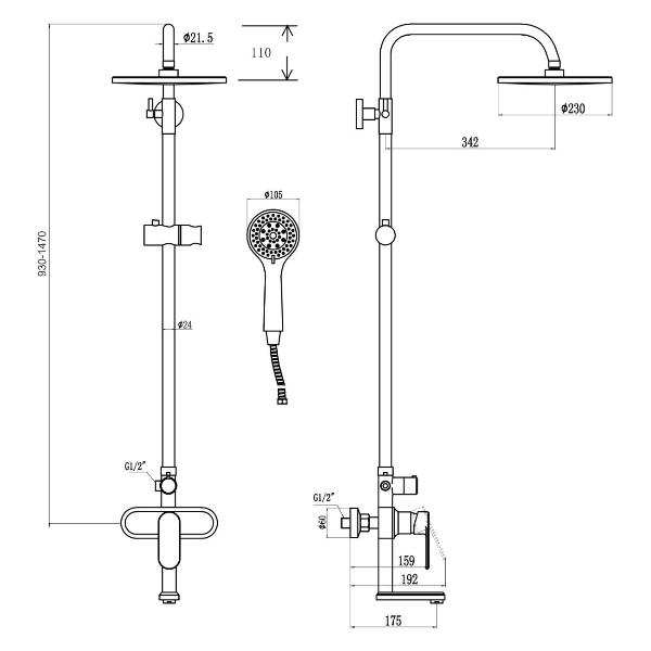 Изображение товара Душевая система Savol S-600308