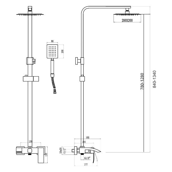 Изображение товара Душевая система Fmark FS8645