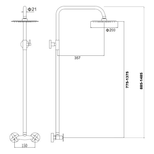 Изображение товара Душевая система Fmark FS8505