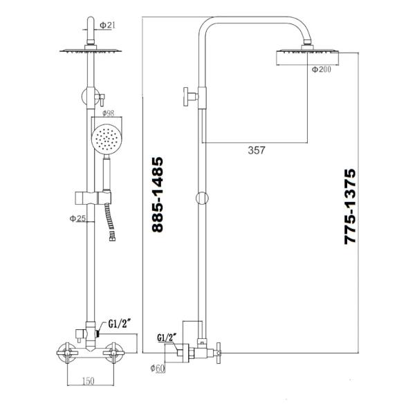 Изображение товара Душевая система Fmark FS8435