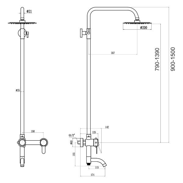 Изображение товара Душевая система Fmark FS8345H