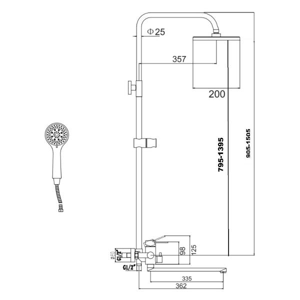 Изображение товара Душевая система Fmark FS8345-35