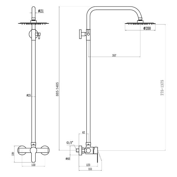Изображение товара Душевая система Fmark FS8205