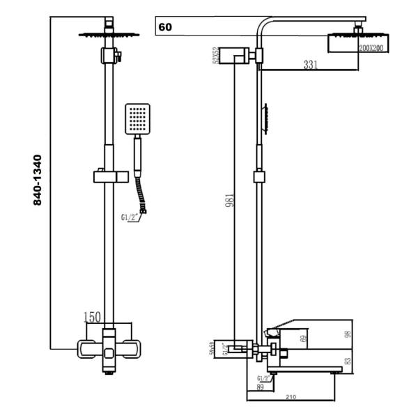 Изображение товара Душевая система Fmark FS8145-35H