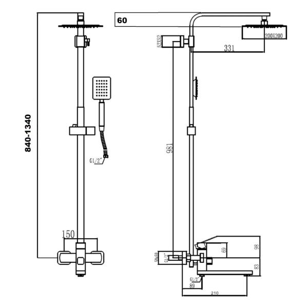 Изображение товара Душевая система Fmark FS8145-35