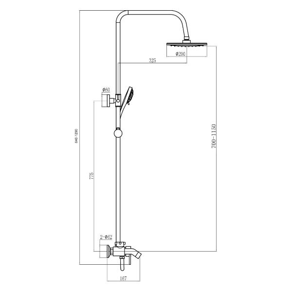 Изображение товара Душевая система Fmark FM2407L