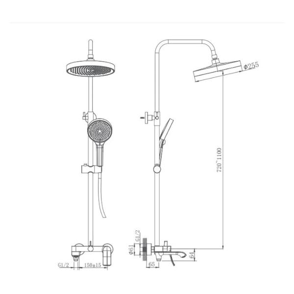 Изображение товара Душевая система Haiba HB24553-7