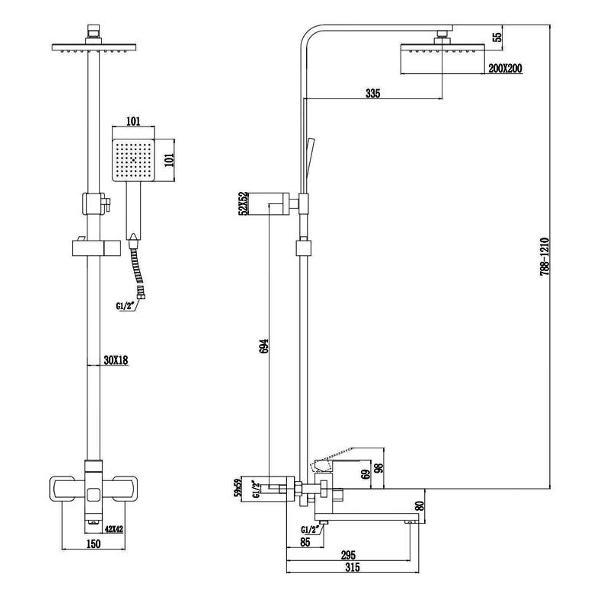 Изображение товара Душевая система Fmark FS8145-25C