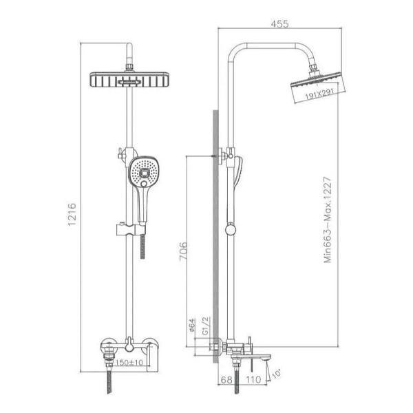 Изображение товара Душевая система Haiba HB23505-8