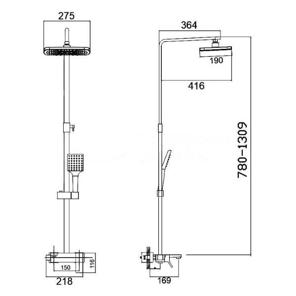 Изображение товара Душевая система Haiba HB24818-7