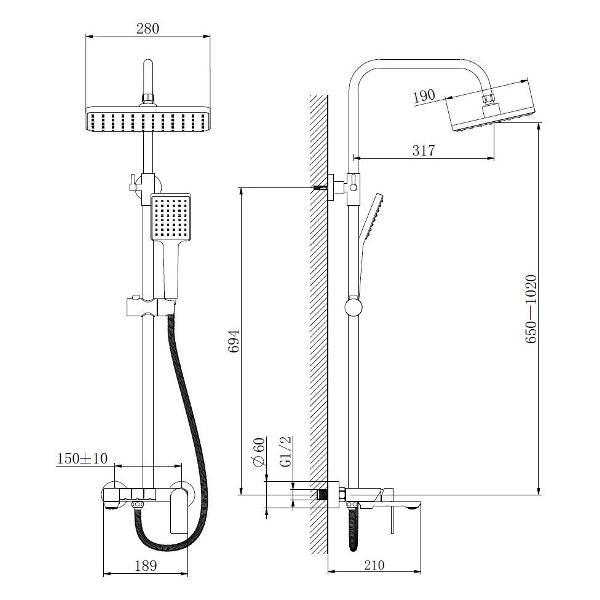 Изображение товара Душевая система Haiba HB24639