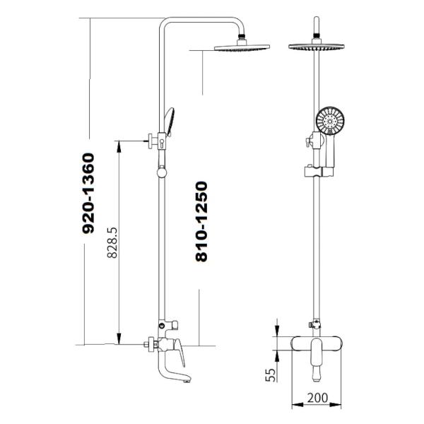 Изображение товара Душевая система Savol SK-H7401
