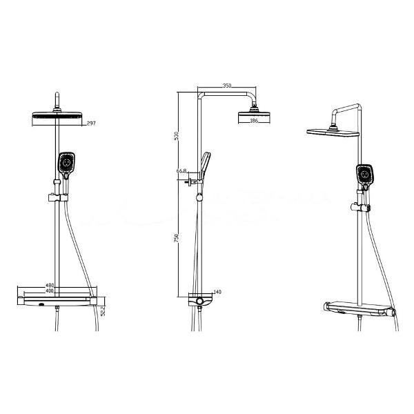 Изображение товара Душевая система Savol SK-H3445H