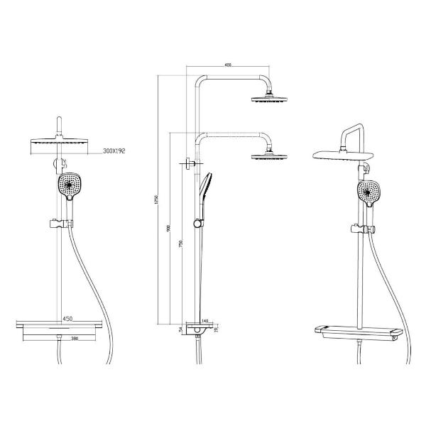 Изображение товара Душевая система Savol SK-H3145W