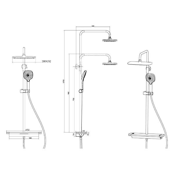 Изображение товара Душевая система Savol SK-H3145H