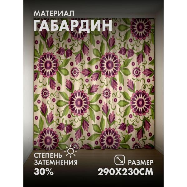 Изображение товара Фотошторы 365home 3D Цветочные мотивы: крупные цветы