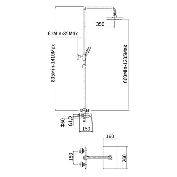 Изображение товара Душевая система FASHUN A2457