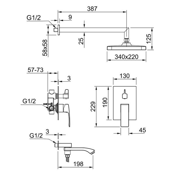 Изображение товара Душевая система Raglo R01.27
