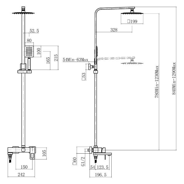 Изображение товара Душевая система FASHUN A52417C