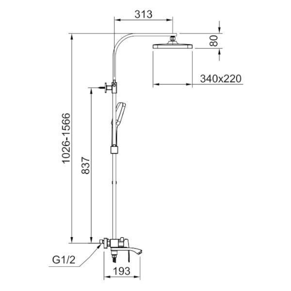 Изображение товара Душевая система Raglo R01.24