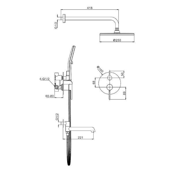 Изображение товара Душевая система Raglo R20.27.03