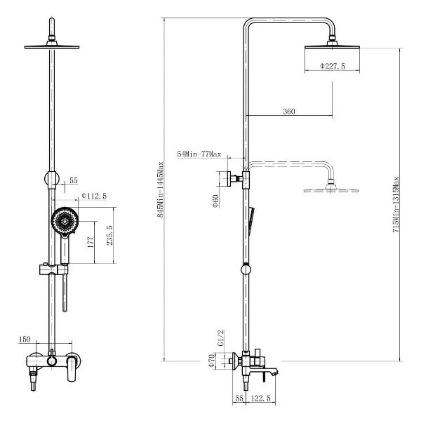 Изображение товара Душевая система FASHUN A2489