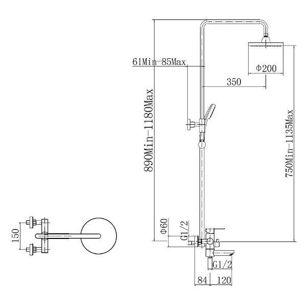 Изображение товара Душевая система FASHUN A52401-7A