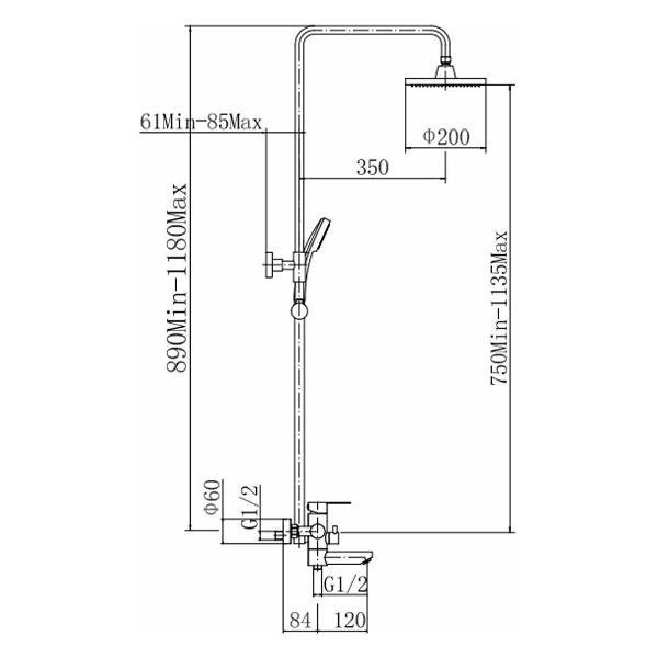 Изображение товара Душевая система FASHUN A52401-1