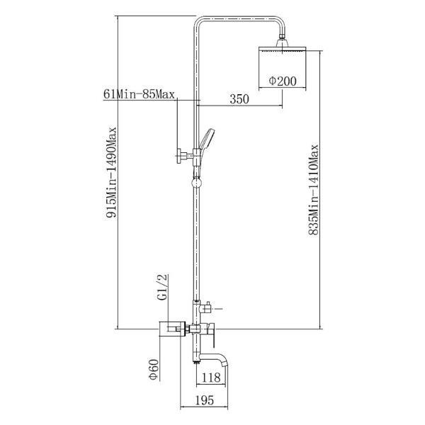 Изображение товара Душевая система FASHUN A52401-3