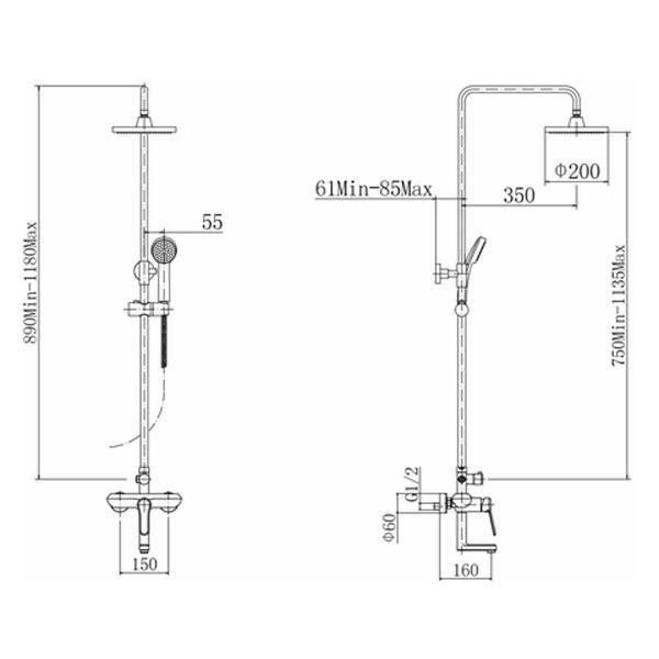 Изображение товара Душевая система FASHUN A2412