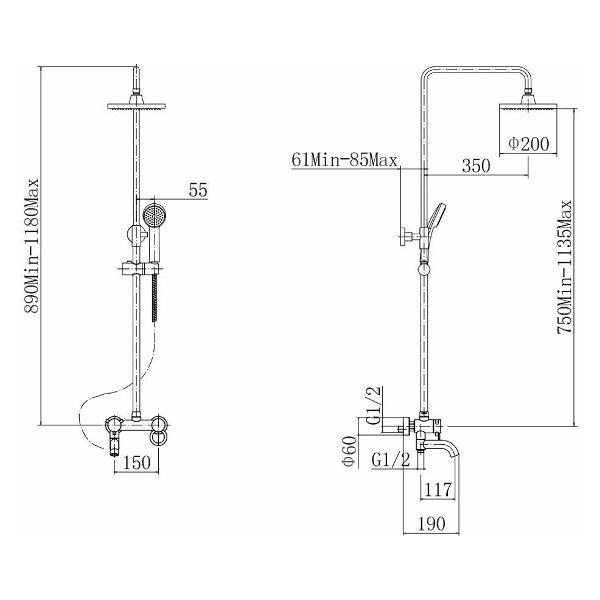 Изображение товара Душевая система FASHUN A2422