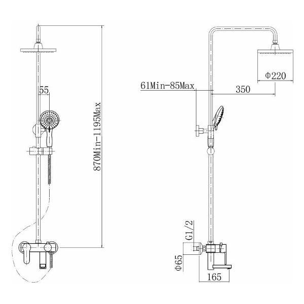 Изображение товара Душевая система FASHUN A2453