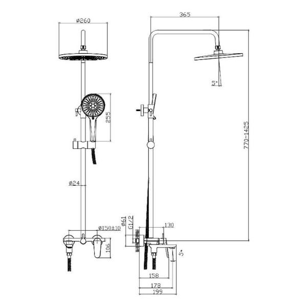Изображение товара Душевая система Raglo R31.24