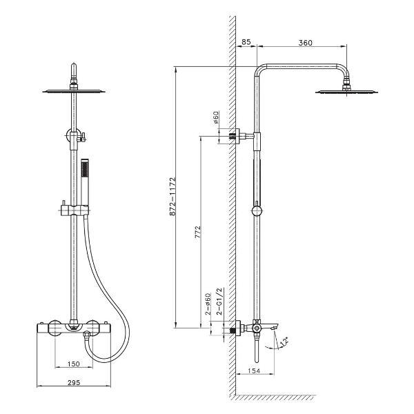 Изображение товара Душевая система Raiber RPG-007