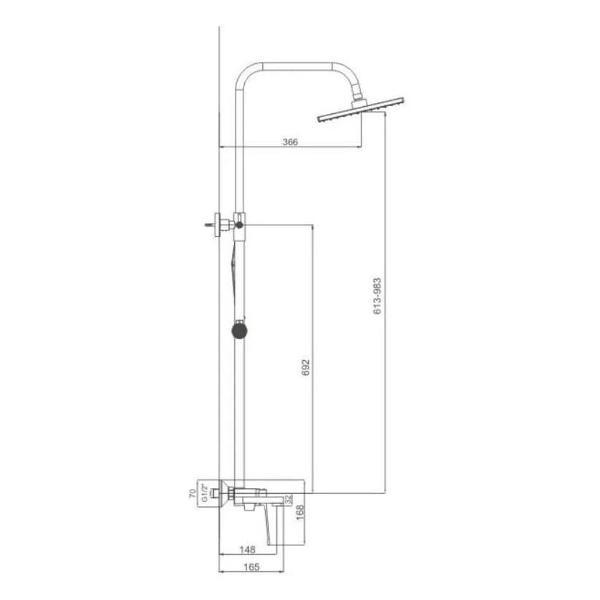 Изображение товара Душевая система D-Lin D10A15