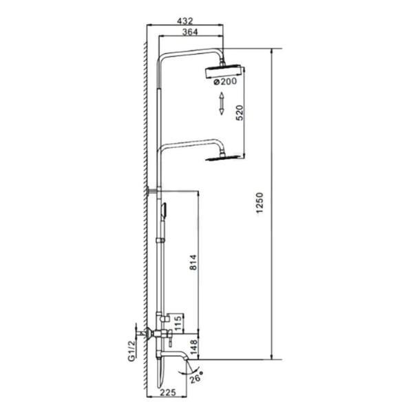 Изображение товара Душевая система D-Lin H10A22