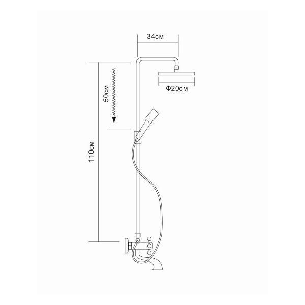 Изображение товара Душевая система D-Lin D10A12