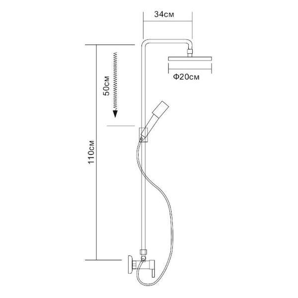 Изображение товара Душевая система D-Lin D10A07
