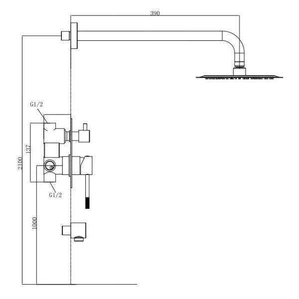 Изображение товара Душевая система VODA VSL Set_3in1
